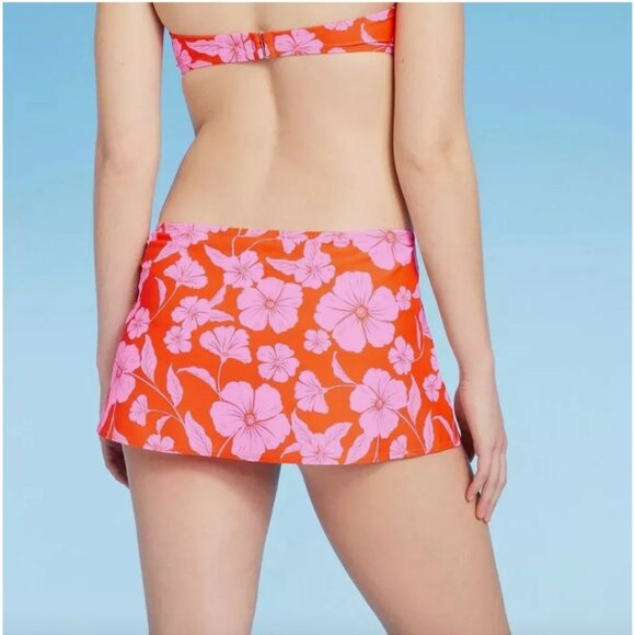 WILD FABLE MINI SKIRT COVER UP & BIKINI BOTTOM ULTRA CHEEKY 2 PIECE SET FLORAL - Picture 3 of 7